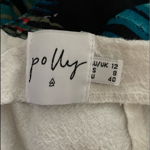 Princess polly linen look spaghetti strap tie back wide leg jumpsuit, size 8 - Picture 6 of 6